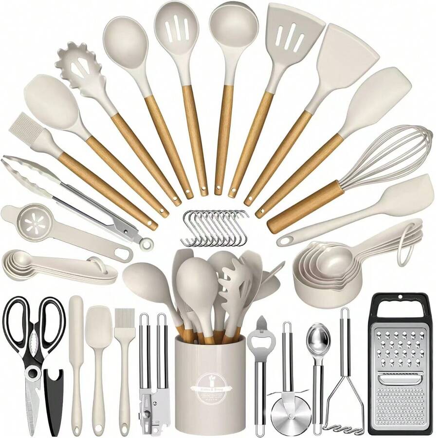 Kitchen Gadgets For Mom - Kitchen Utensil Set - 44-Piece Silicone