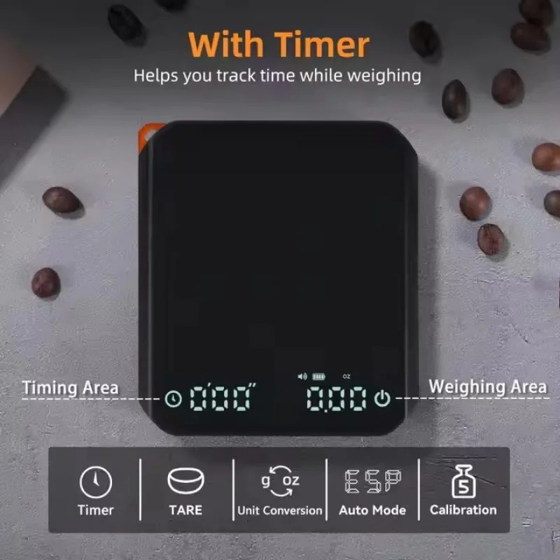 Kitchen Gadgets Small - KitchenMini Coffee Scale with Timer 2kg/0.1g