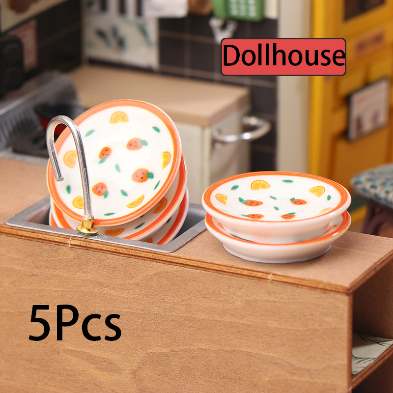 5Pcs 1/12 Dollhouse Mini Plate - đánh giá và giá Kitchen Gadgets Plus