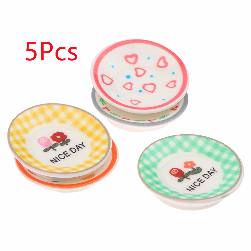 5Pcs 1/12 Dollhouse Mini Plate - đánh giá và giá Kitchen Gadgets Plus