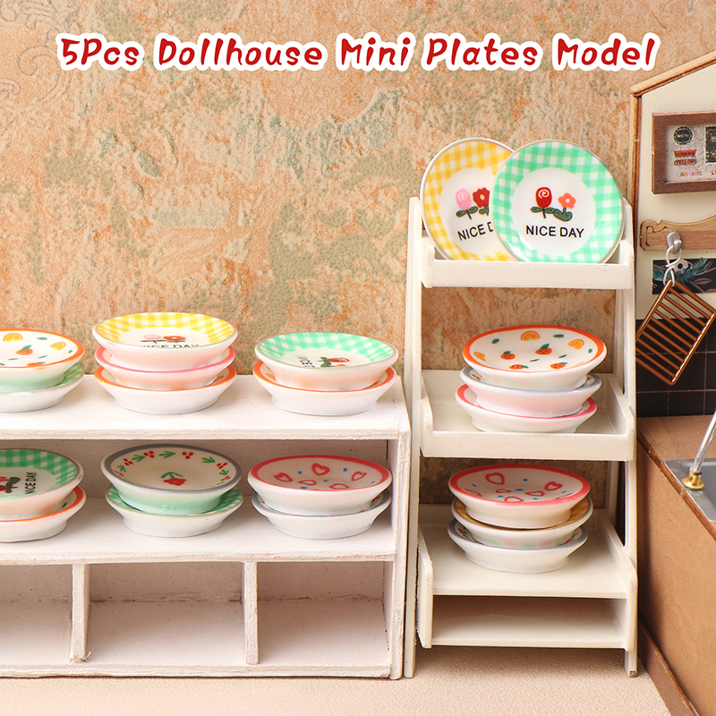 5Pcs 1/12 Dollhouse Mini Plate - đánh giá và giá Kitchen Gadgets Plus