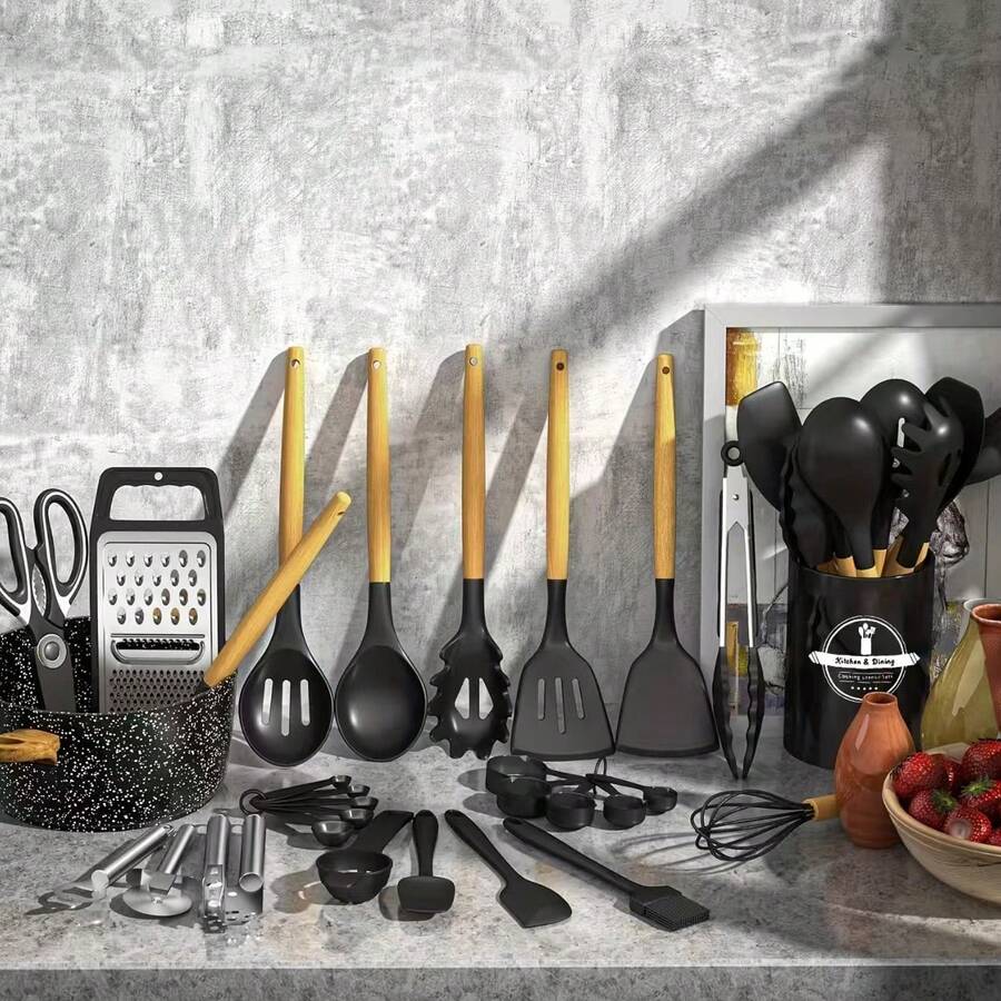 Kitchen Utensil Set - 44-Piece - đánh giá và giá Kitchen Gadgets For Mom