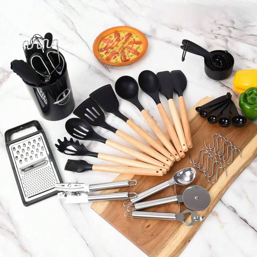 Kitchen Utensil Set - 44-Piece - đánh giá và giá Kitchen Gadgets For Mom