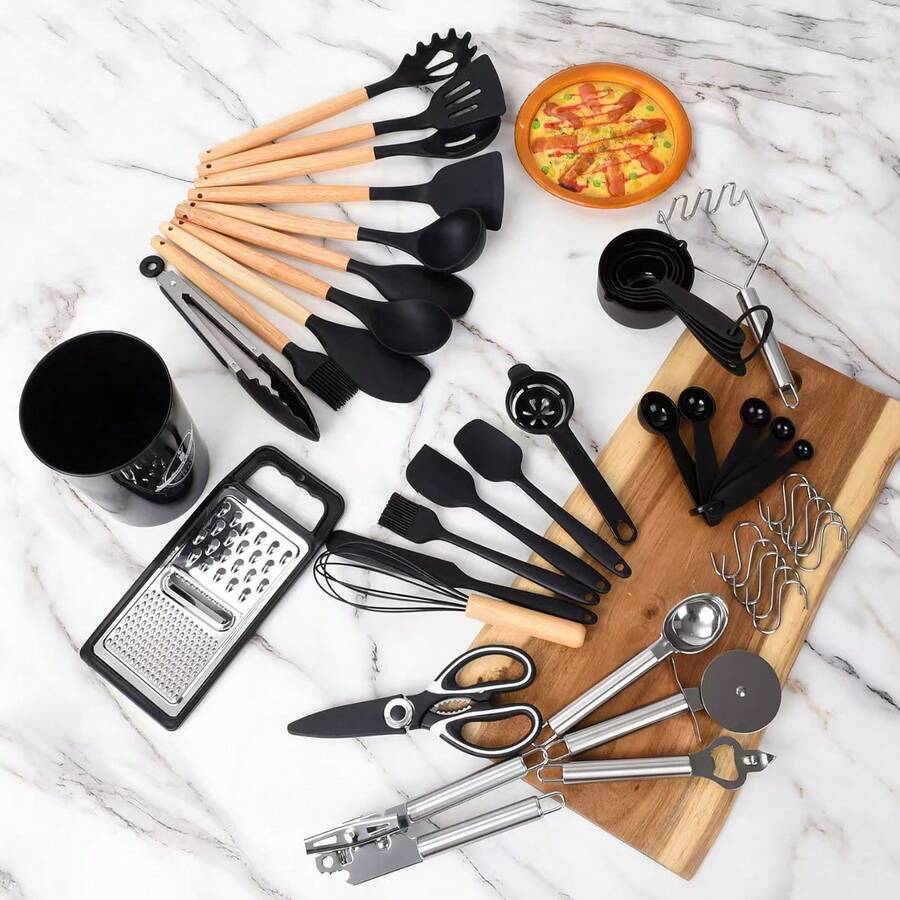 Kitchen Utensil Set - 44-Piece - đánh giá và giá Kitchen Gadgets For Mom