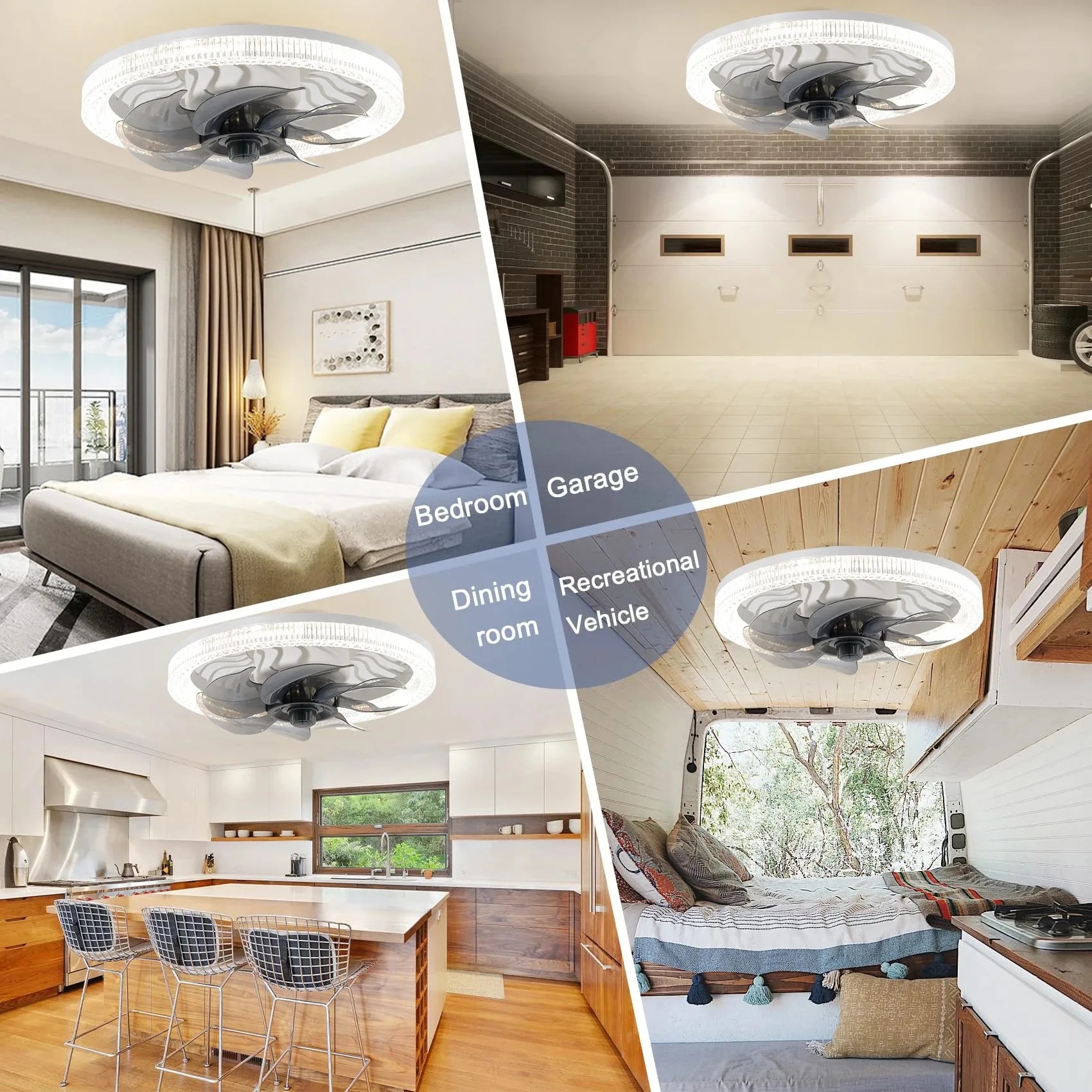 Smart LED Ceiling Fan Light wi - đánh giá và giá Kitchen Gadgets Smart