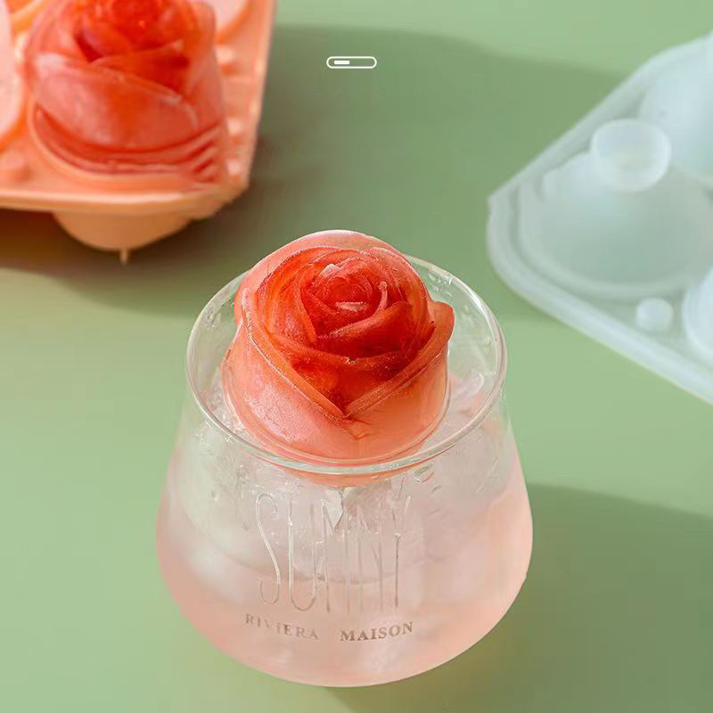 3D Rose Ice Molds 4 Holes Ice  - đánh giá và giá Kitchen Gadgets Plus