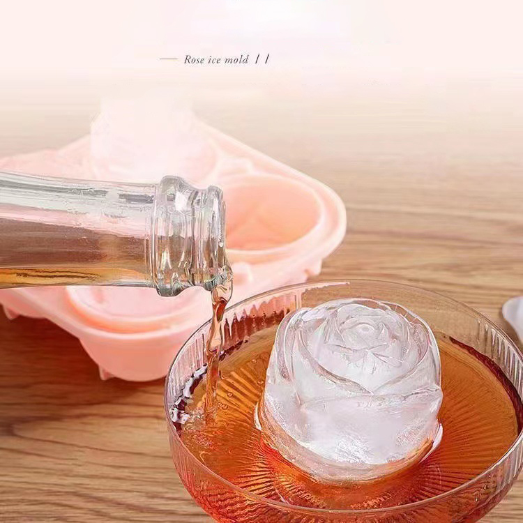 3D Rose Ice Molds 4 Holes Ice  - đánh giá và giá Kitchen Gadgets Plus
