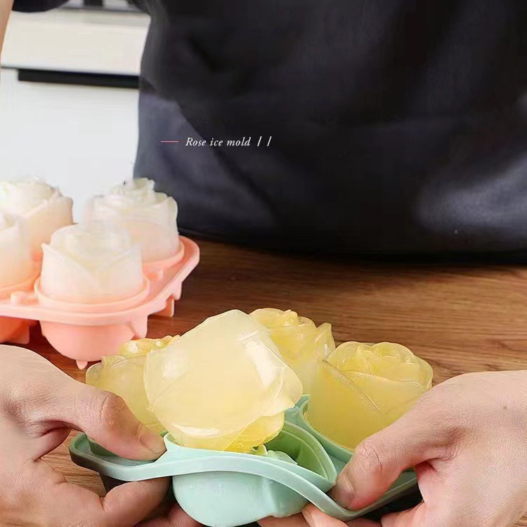 3D Rose Ice Molds 4 Holes Ice  - đánh giá và giá Kitchen Gadgets Plus