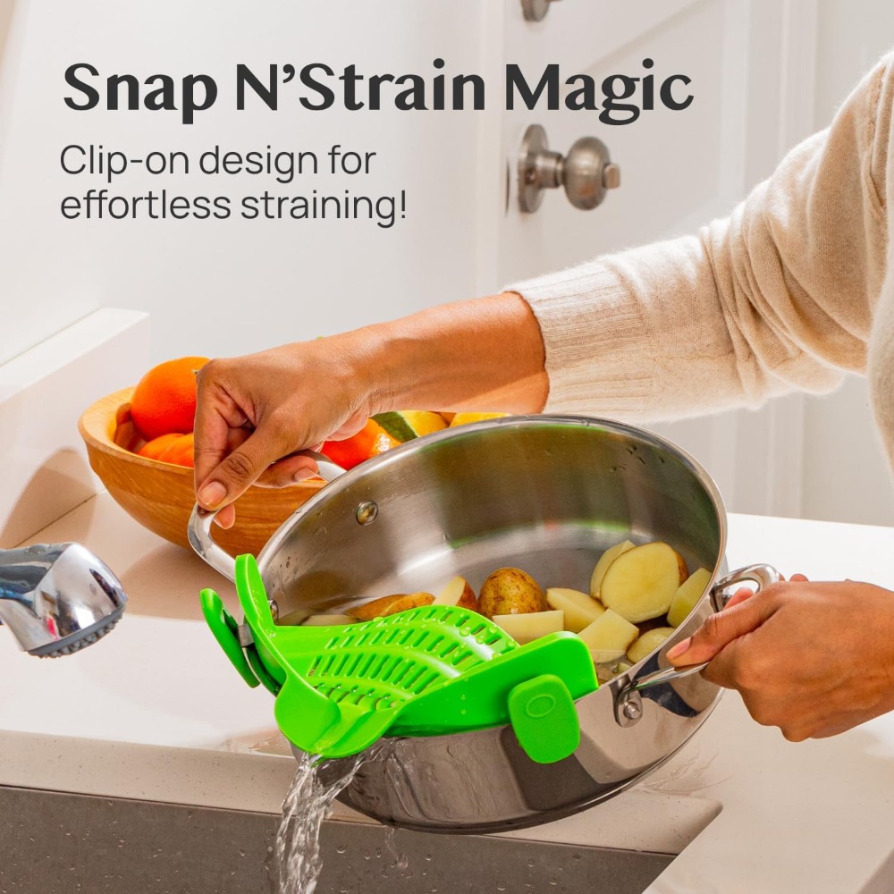 Clip On Strainer for Pots and  - đánh giá và giá Kitchen Gadgets Green