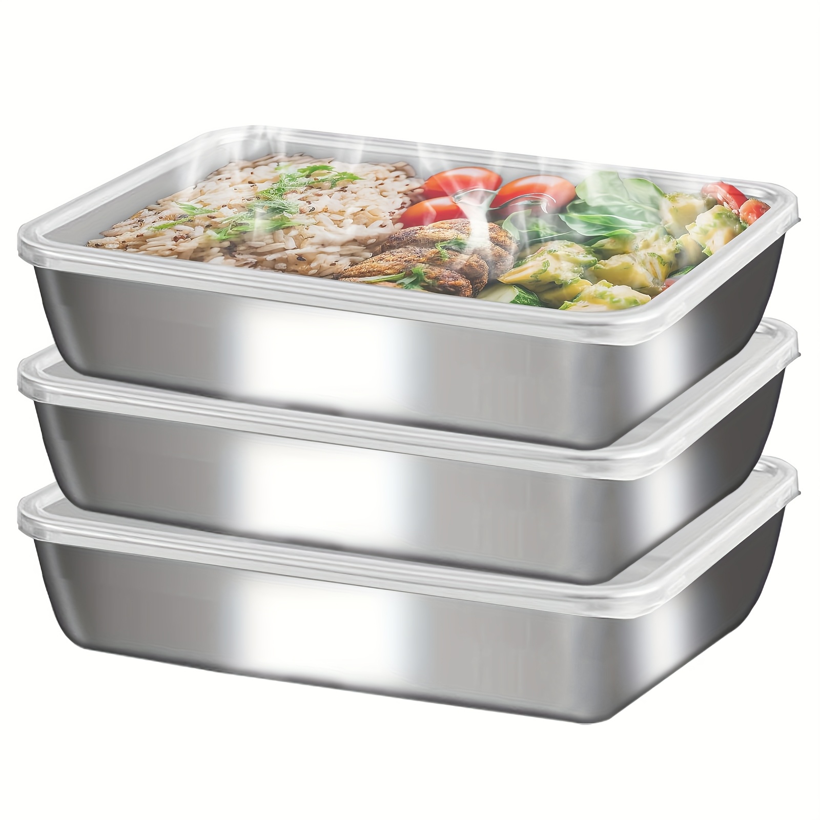 3pcs Stainless Steel Food Cont - đánh giá và giá Kitchen Gadgets Plus