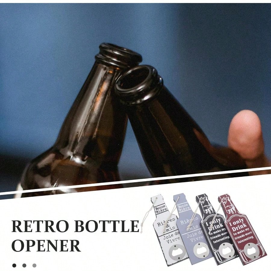 4pcs Retro Wooden Beer Bottle  - đánh giá và giá Kitchen Gadgets For Mom