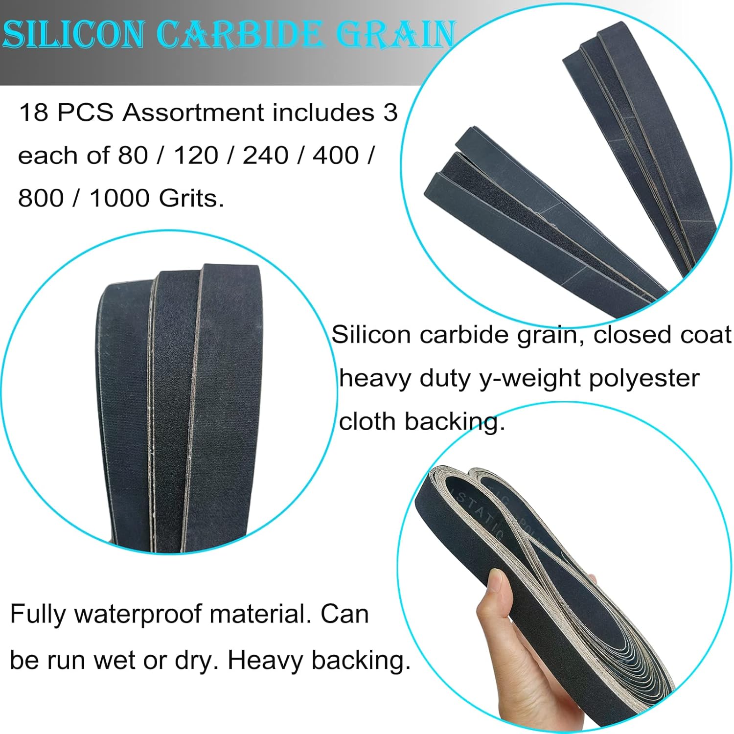 18 PCS 1x42 Inch Silicon Carbi - đánh giá và giá Knife Sharpener