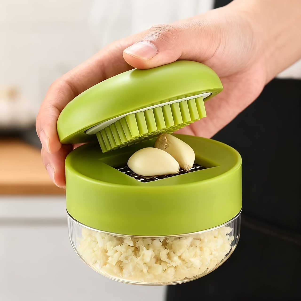 1-Piece Garlic Chopper Manual  - đánh giá và giá Kitchen Gadgets Green