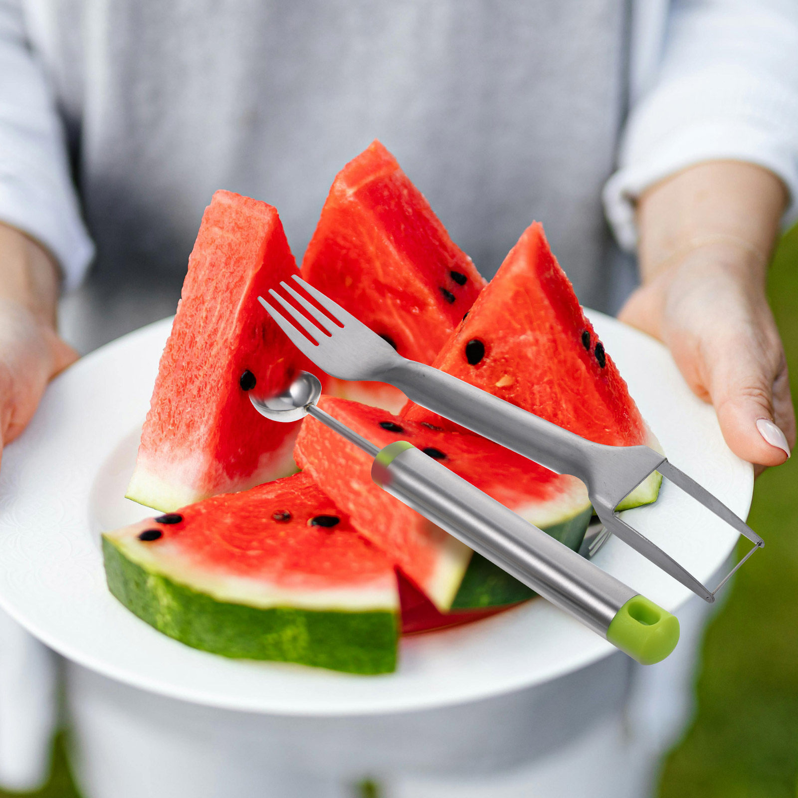 1 Set Of Metal Watermelon Slic - đánh giá và giá Kitchen Gadgets & Toys