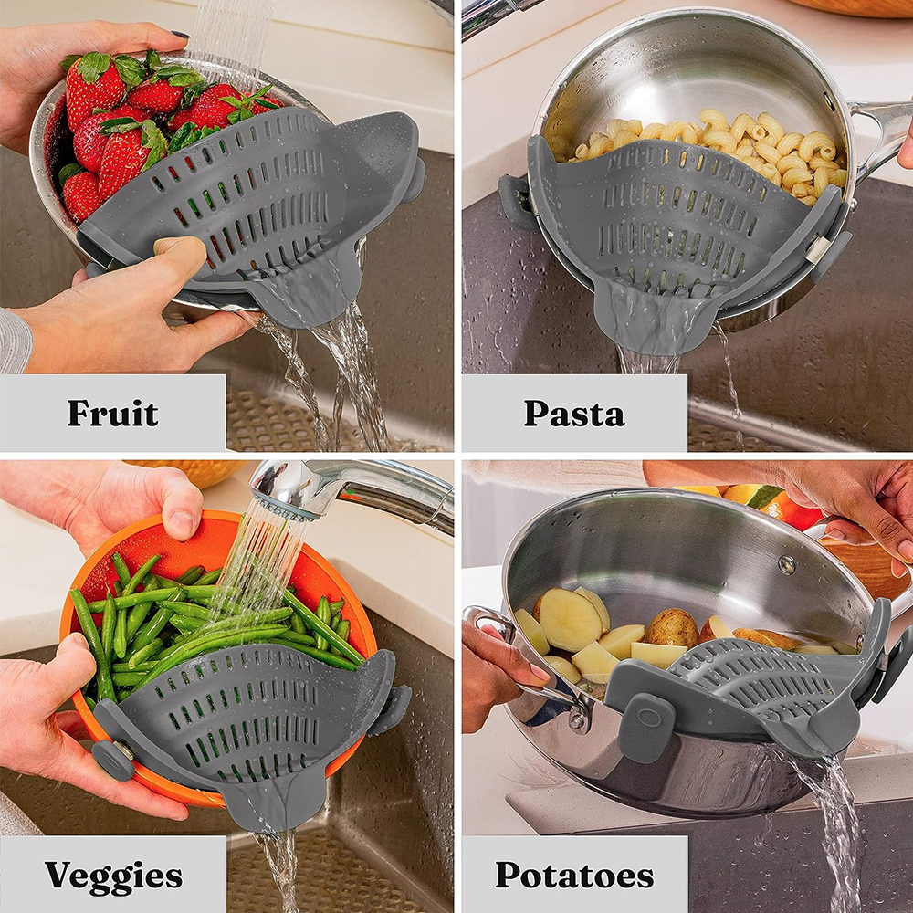 Silicone Kitchen Strainer Clip - đánh giá và giá Kitchen Gadgets Pasta